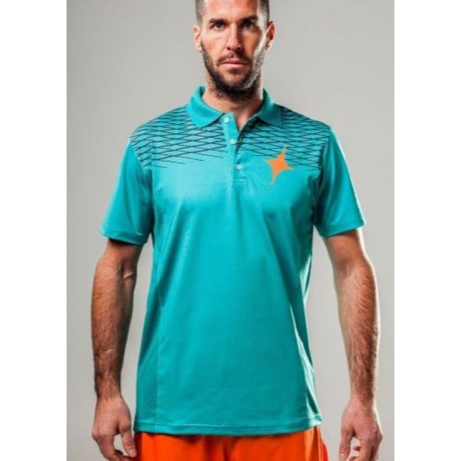 Abbigliamento tennis paddle POLO Green Grid PADELPOINT Abbigliamento tennis paddle POLO Green Grid