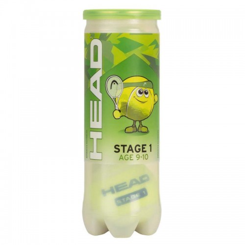Bote de 3 Pelotas Head Stage 1 Verde