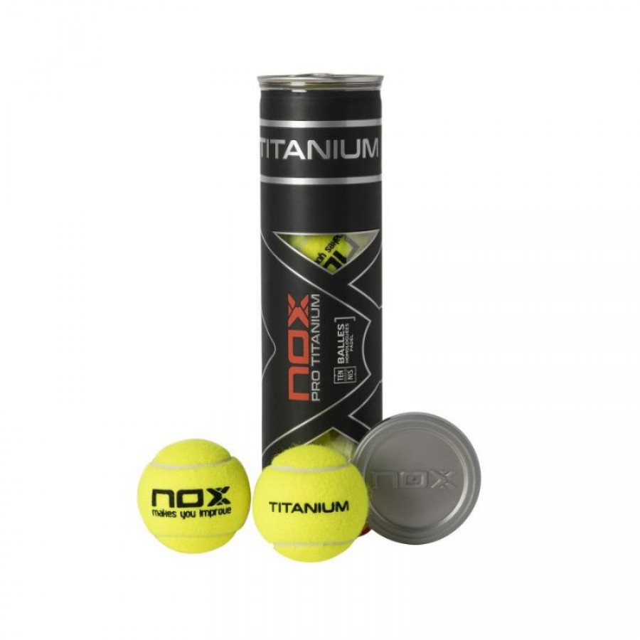 Bote de 4 Pelotas Nox Pro Titanio Argento