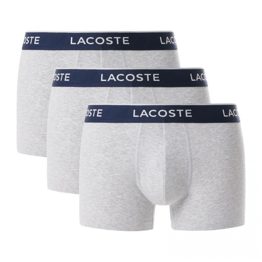 Boxer Lacoste Grigio Vigore 3 Unità  Offerta + Economico