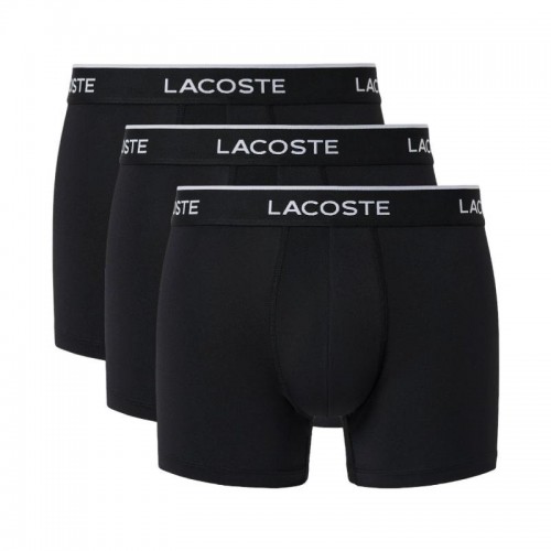 Boxer neri in microfibra Lacoste 3 unità