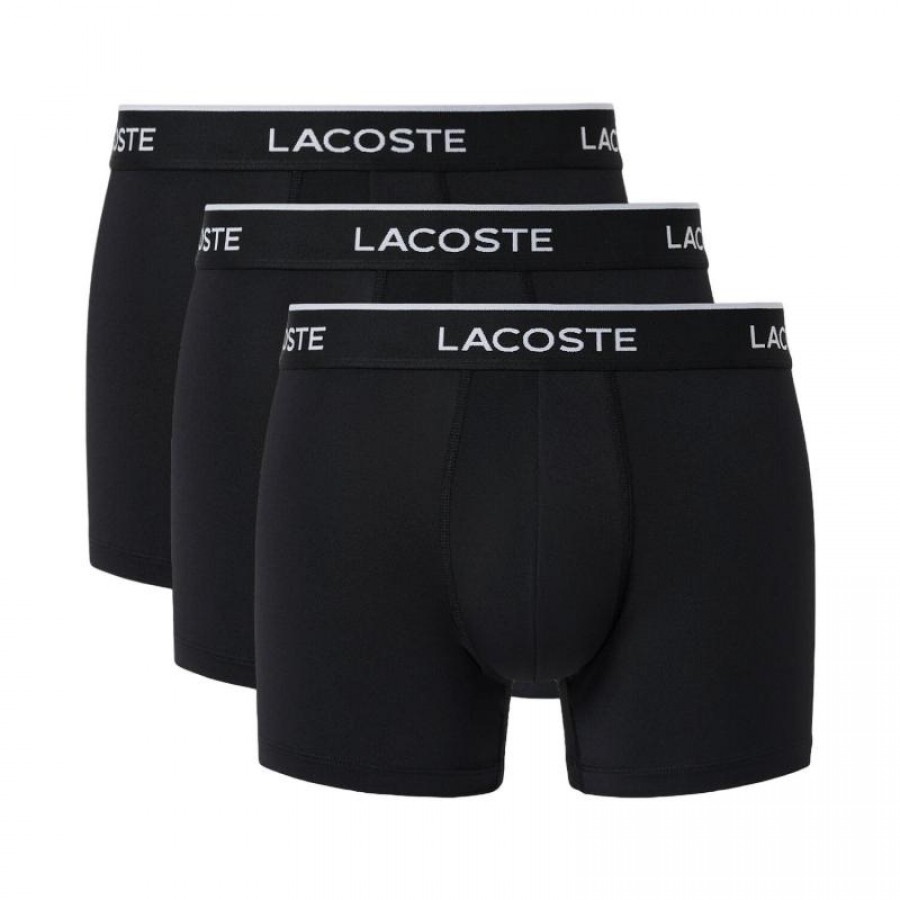 Boxer neri in microfibra Lacoste 3 unità