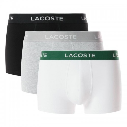 Lacoste Boxer Nero Bianco Grigio Vigore 3 Unità
