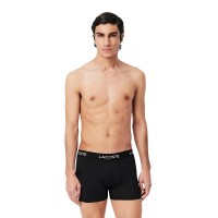 Lacoste Piqué Boxer Nero 3 Unità