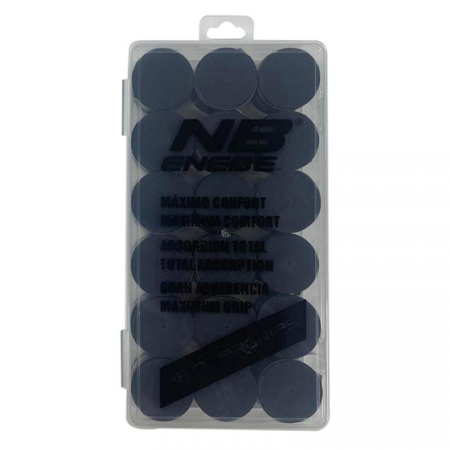 Enebe Box 18 Overgrip Liscia Nero