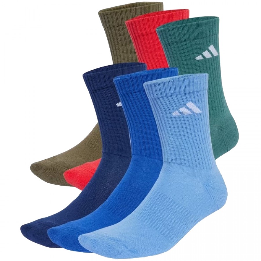 Calcetines Adidas Ammortizzato Crew Azul Oscuro 6 Pares  Offerta + Economico
