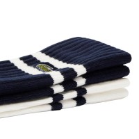 Calzini Lacoste High Cut Navy Bianco 2 Paia