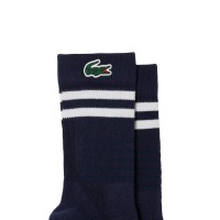 Calzini Lacoste Sport High Cut Bianco Navy 1 Paio