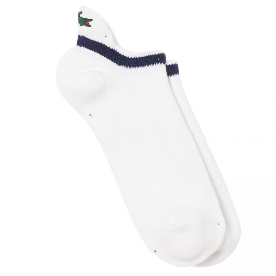 Calzini Lacoste Sport Low Cut Bianco Navy 1 Paio