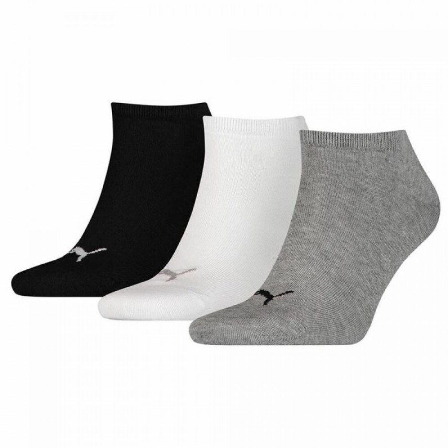 Puma Socks Sneaker Nero Bianco Grigio 3 paia  Offerta + Economico