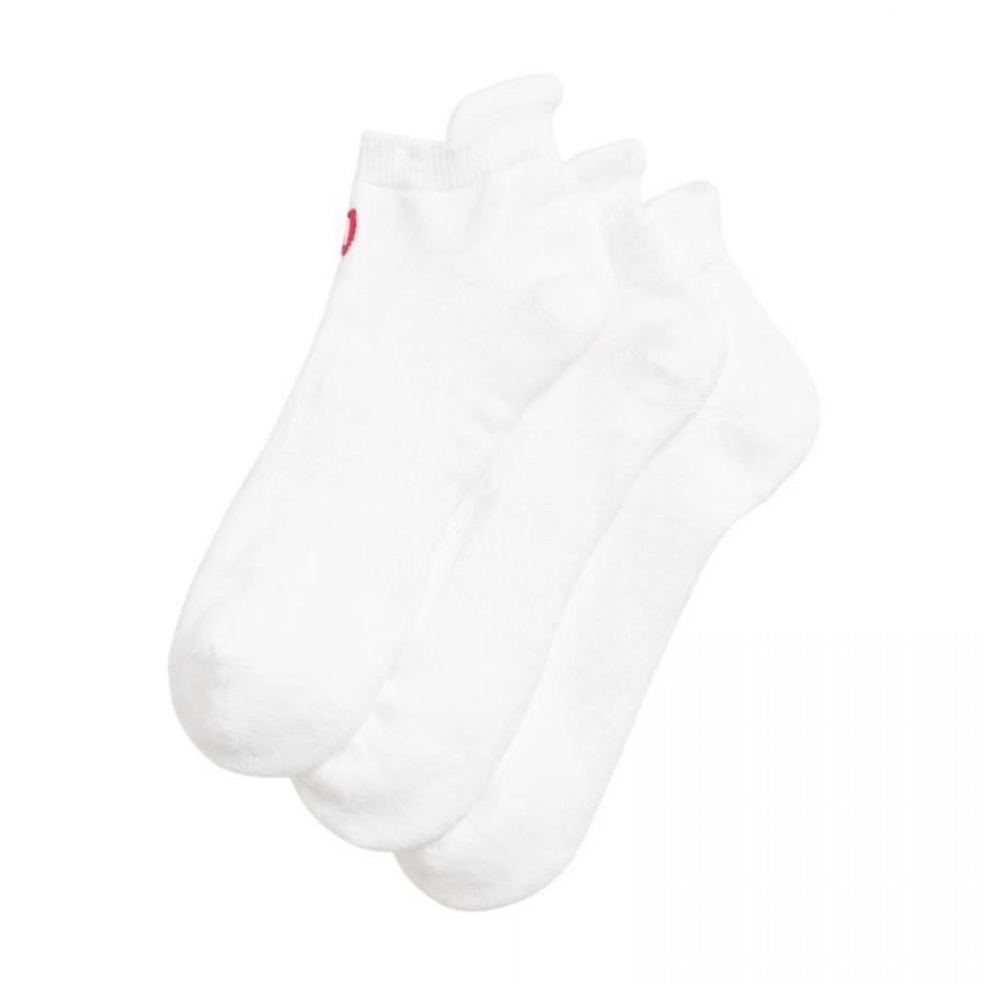 Calcetines Wilson Cuffia Imbottita per la caviglia Blanco 3 Pares