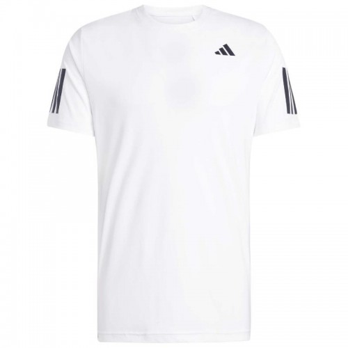 Adidas Club 3 Stripes Maglietta Bianca Nera