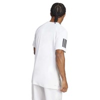 Adidas Club 3 Stripes Maglietta Bianca Nera