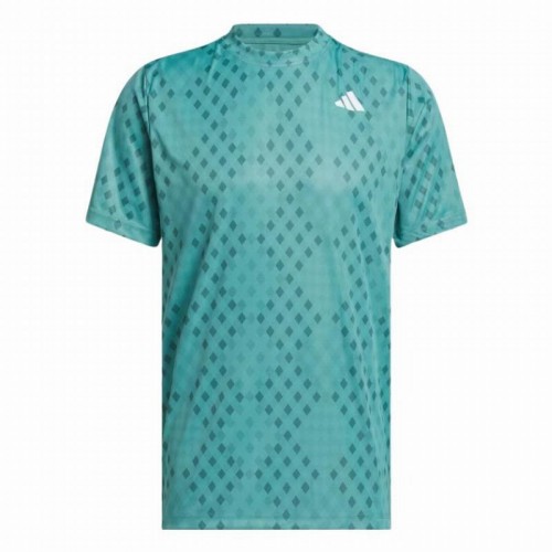 Adidas Club Graphic Maglietta Blu Verde Acqua
