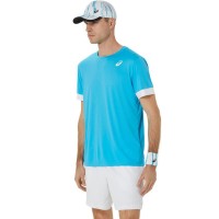 Asics Court Aqua Maglietta Bianco Lucido  Offerta + Economico