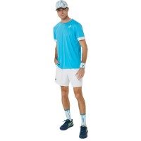 Asics Court Aqua Maglietta Bianco Lucido  Offerta + Economico