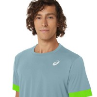 Camiseta Asics Court Azul Lima Electrico  Offerta + Economico
