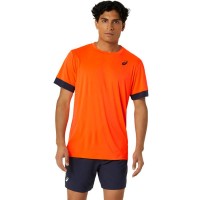 Asics Court Maglietta Blu Notte Arancione  Offerta + Economico