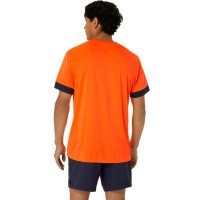 Asics Court Maglietta Blu Notte Arancione  Offerta + Economico