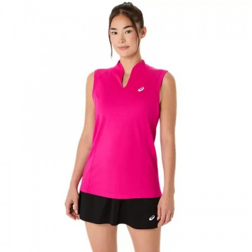 Maglietta rosa Asics Court Pink da Donna