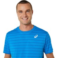 Camiseta Asics Court Stripes SS Azul  Offerta + Economico
