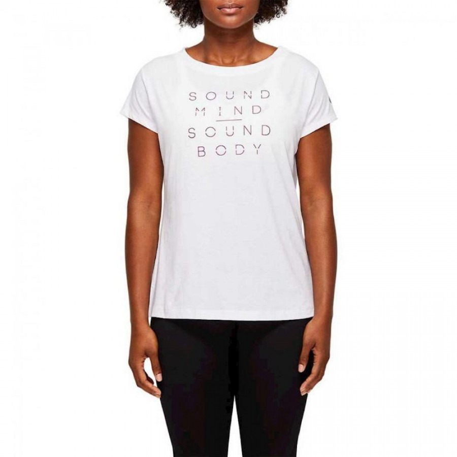 T-shirt da donna Asics Graphic bianca lucida  Offerta + Economico