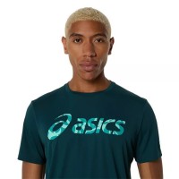 Camiseta Asics Match Stagionale Grafica Verde Sassone  Offerta + Economico