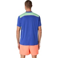 Asics Padel Court SS Top Maglietta Blu Cobalto Menta