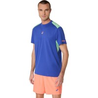Asics Padel Court SS Top Maglietta Blu Cobalto Menta