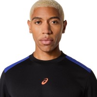 T-shirt Asics Padel Court SS Top Nero Blu Cobalto