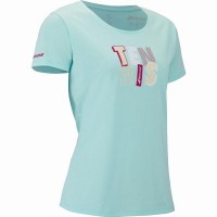 Camiseta Babolat Esercizio Messaggio Azul Claro Mujer