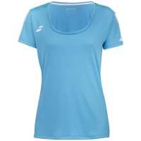 Camiseta Babolat Gioca Capsleeve Azul Cian Junior