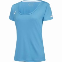 Camiseta Babolat Gioca Capsleeve Azul Cian Junior