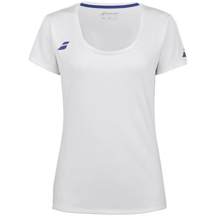 Camiseta Babolat giocano Capsleeve Blanco Azul Junior