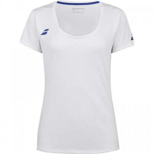 Camiseta Babolat Play Capsleeve Blanco Mujer