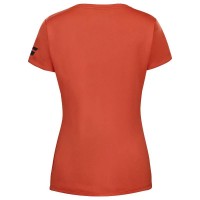 Camiseta Babolat gioca Capsleeve Rojo Naranja Junior