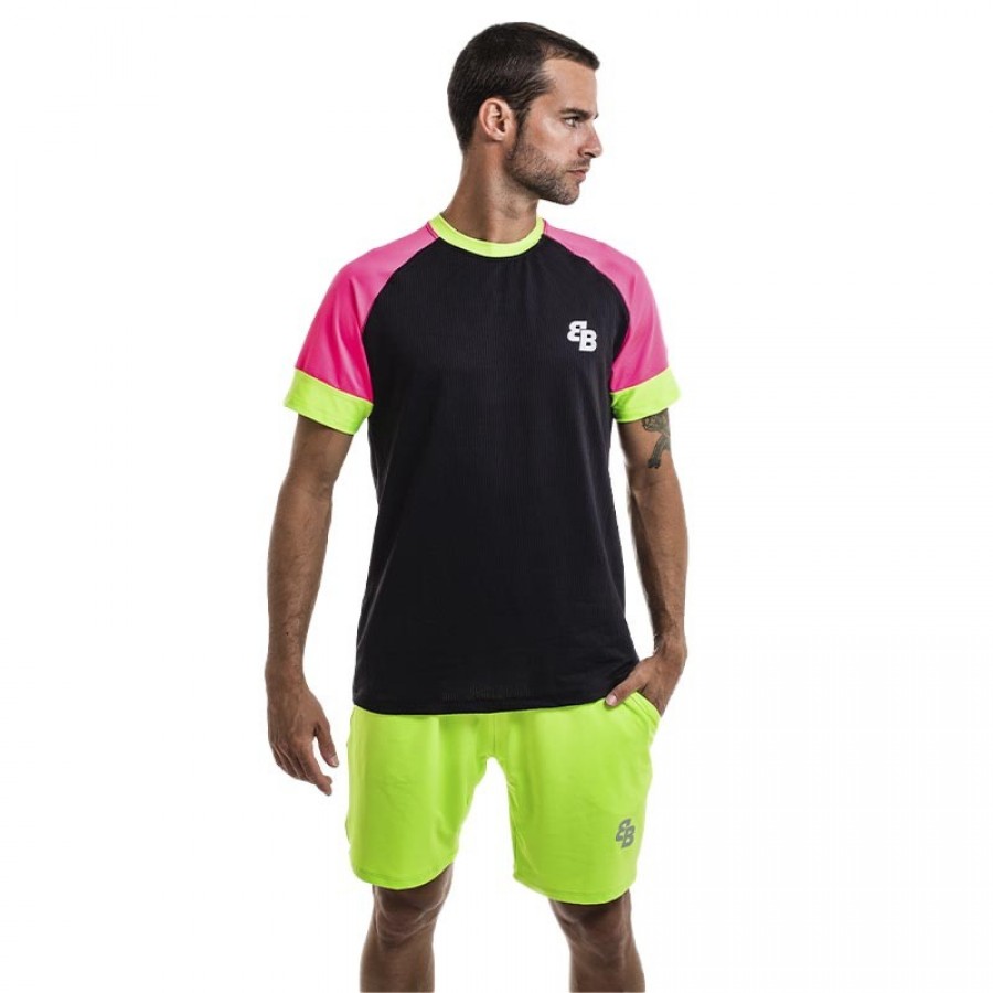BB Gioco Nero Rosa Melone T-Shirt - Barata Oferta Outlet