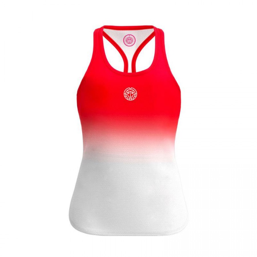 Bidi Badu Crew Gradiant Rosso Bianco Maglietta Donna  Offerta + Economico