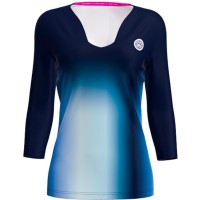 Bidi Badu Spectrum V-Neck Aqua Blu Scuro Maglietta da donna