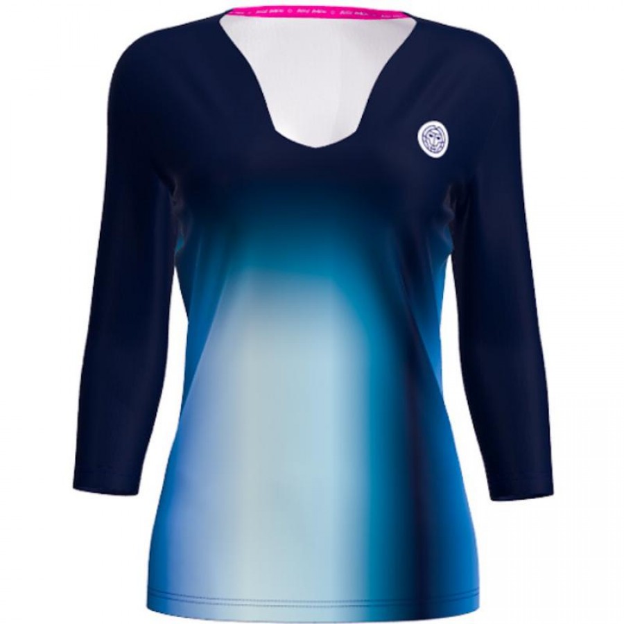 Bidi Badu Spectrum V-Neck Aqua Blu Scuro Maglietta da donna
