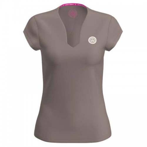Camiseta Bidi Badu Spectrum Scollo a V Marron Mujer