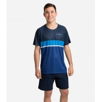T-Shirt Blu Porvo Corona Nera