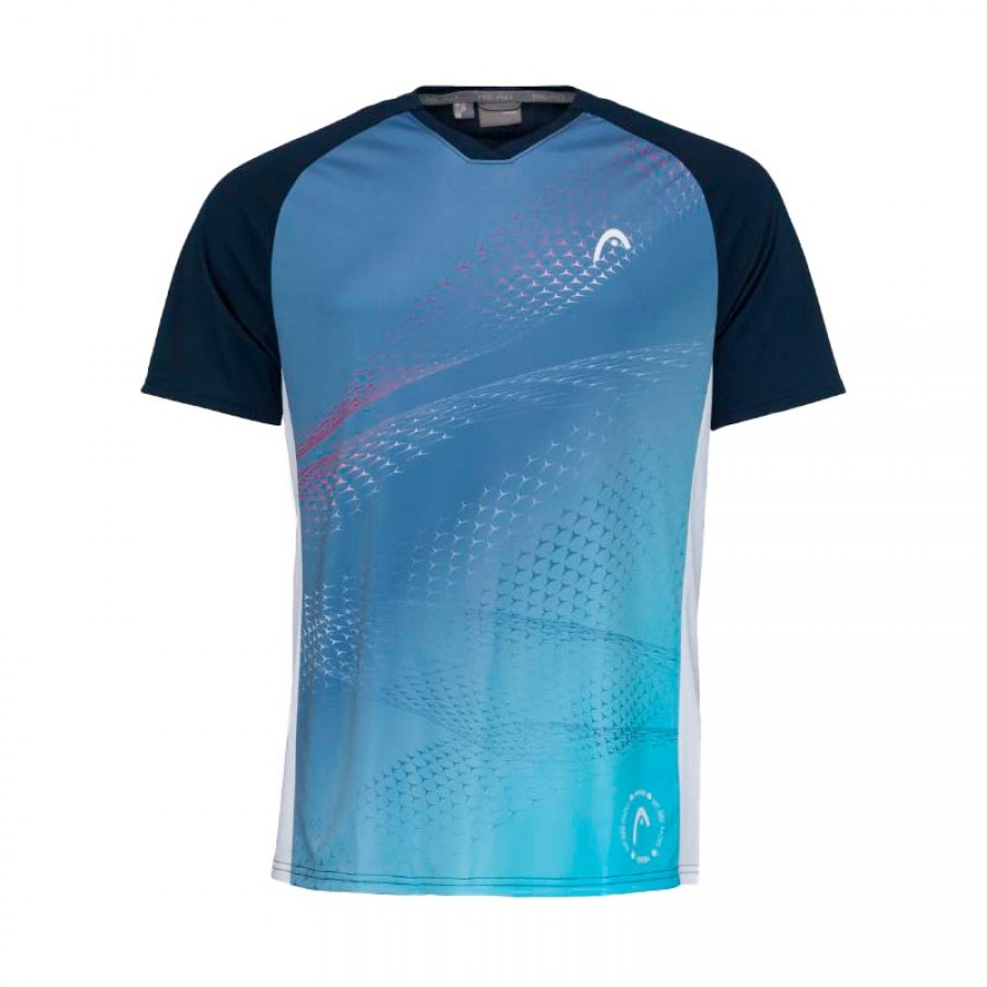 Head Play T-shirt Blu Scuro Stampa Padel