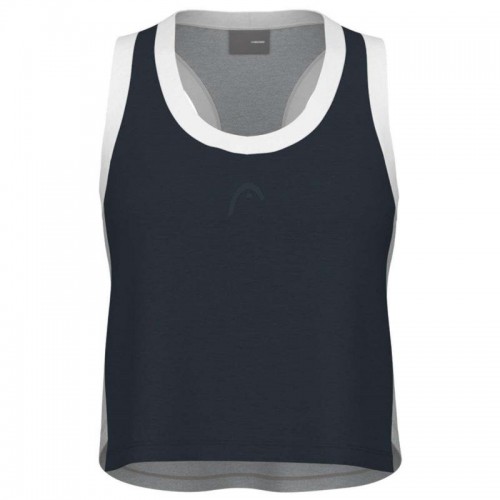 Camiseta Head Play Top Corto Azul Marino Gris Mujer