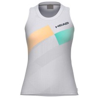 T-shirt femminile bianca arancione Head Pro