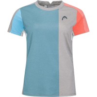 Head Tech Grigio Blu Maglietta Donna