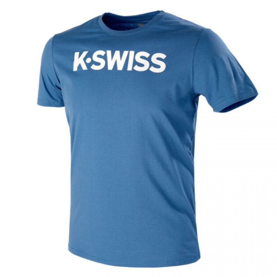 Kswiss Core Maglietta Blu Bianco  Offerta + Economico