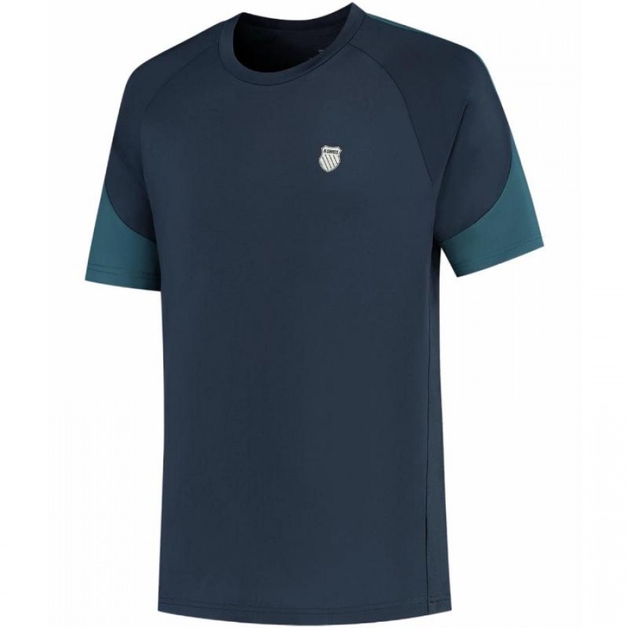 Camiseta Kswiss Hypercourt Mesh Crew 3 Peacoat Ottanio Indiano  Offerta + Economico
