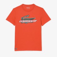 T-shirt Lacoste Sport Algodon Ecologico Arancione   Offerta + Economico