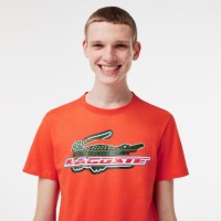 T-shirt Lacoste Sport Algodon Ecologico Arancione   Offerta + Economico